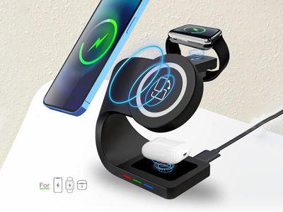 3-in-1 15W Multi-functional Wireless Charging Pad (Watch - Airpods - Phone) 