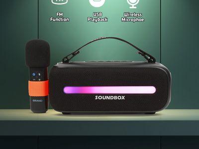 Porodo Soundtec RGB Lighting Speaker 3600mAh with 24W Power and Microphone