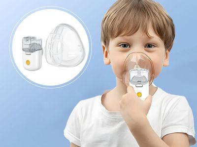 Rechargeable Humidifier Portable Steam Nebulizer for Nasal and Throat Moisturizing with Mask and Mouthpiece