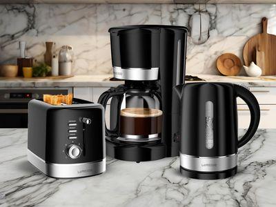 LePresso Triple Breakfast Set (Toaster, Coffee Maker, Kettle)