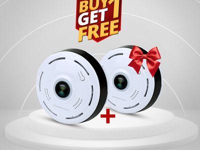 Buy Powerology WiFi Panoramic Camera Ultra Wide Angle Fisheye Lens & Get 1 FREE