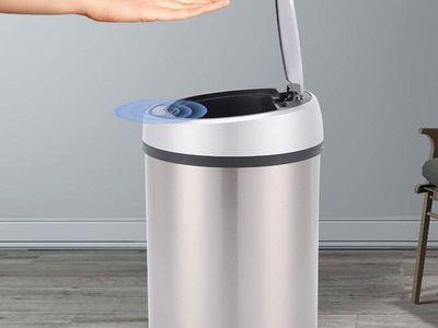 Smart Touchless Sensor Stainless Steel Trash Can