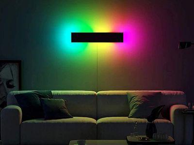 Modern RGB LED Wall lamp Decoration Colorful Bedroom Bedside Wall lights with Remote Control