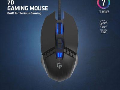 Porodo Gaming 7D Wired LED Mouse 8000 DPI