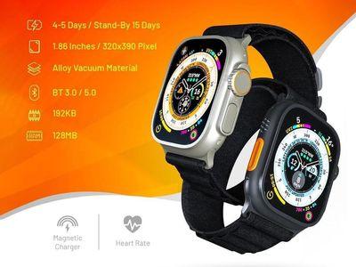 Porodo Ultra Titanium Smart Watch 1.86 Inch Screen Built-in Sensor