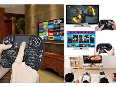 Mini Backlit Wireless Keyboard with Touchpad & Built in Lithium Battery for Android TV Box/Tablet/Computer (2.4G)