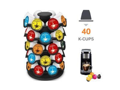 Coffee Capsules Dispensing Tower Stand Fits For 40 Nespresso Capsules Storage Pod Holder