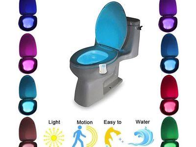 8-color Motion Sensor Automatic LED Light WC Toilet Light Bathroom Light