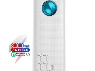 Baseus 30000mAh Power Bank PD SUB 3.0 Fast Charging Portable Charger 33W Powerbank