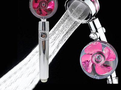 High Pressure Water Saving Shower Head 360 Degrees Rotating with Fan Shower Nozzle