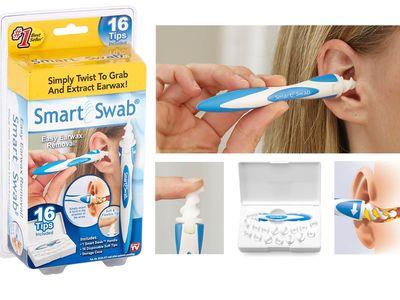 SMART SWAB Spiral Ear Cleaner. Safe Ear Wax Removal Kit 