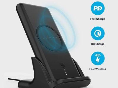 Powerology 2 In 1 Wireless Power Bank 10000mAh, 7.5W / 10W Wireless Charging