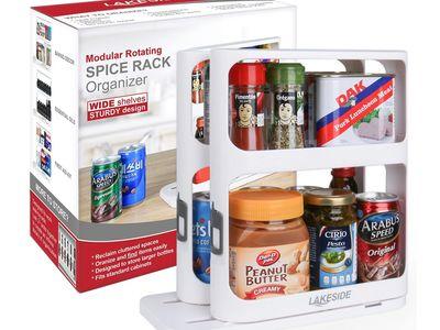 Modular Rotating Spice Rack Organizer