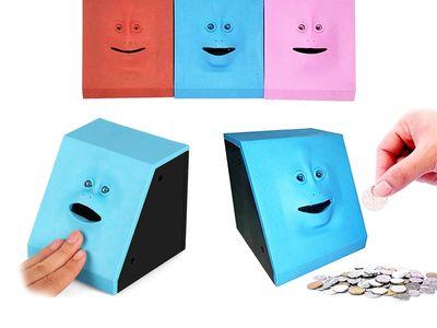 Cute Face Bank Money Safe Box Sensor Coin Box For Money Saving