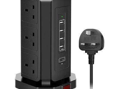 TP-VD5U9K: UK outlet power strip with USB ports power socket with USB 10A multi-purpose socket (4usb + 1PD)