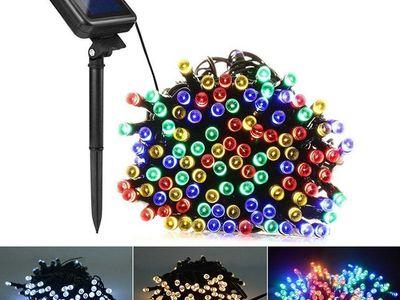 Waterproof Multi Color Solar String Light For Outdoor Decoration (Size: 12Meter 100LED)