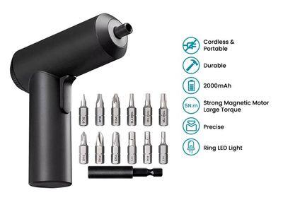 Xiaomi Mi Cordless Rechargeable Screwdriver Li-ion Electric Screwdriver with 12PCS S2 Screw Bits