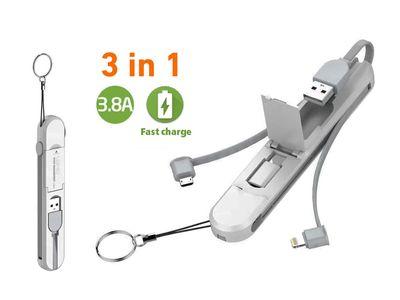 LDNIO LC130 3 in 1 Cable Storage Box With Type-C Connector 3.8A Anti Bending