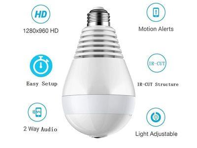 Smart Home CCTV Surveillance 360 Fisheye Panoramic Bulb Camera WiFi IP Camera