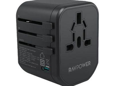 RAVPower RP-PC1033 20W Charger with Dual USB Ports, Type-C Port and Universal Power Adapter