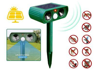 Ultrasonic Solar Powered Animal Repellent Waterproof Outdoor Dog Cat Bird Animal & Pest Control