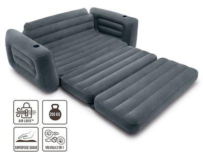 Intex Inflatable Pull-Out Sofa Bed Sleep Away Futon Couch