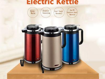 Electric Heat Kettle Stainless Steel Multi-Color 1000W 2L