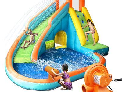 Happy Hop 9117N Water Slide With Pool and Cannon