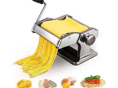 Pasta Maker Machine 2 in 1 Roller Pasta Cutter with 7 Adjustable Thickness Settings