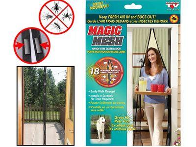 Magic Mesh Hands-Free Screen Net Magnetic Anti Mosquito Bug Home Door Curtain