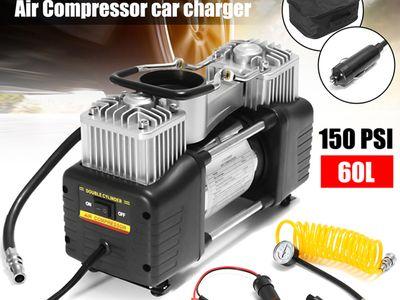 150 PSI DC 12V Portable Mini Air Compressor Auto Car Electric Tire Inflator Pump with Gauge