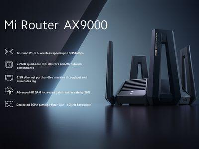 Xiaomi Mi Router AX9000 Built for Gamers, Tri-Band Wi-Fi 6