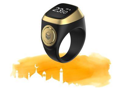 Prayer Smart Smart Tasbih Zikr Ring Muslim Digital Time Reminder 0.49" OLED Display