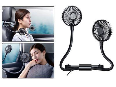 Baseus Blustery Car Dual Fan Neck Fan for Headrest 360 Degree Rotating Fan