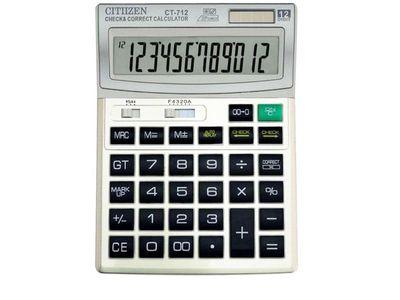 Calculator CT-712 with Large Display Solar and Battery Powered