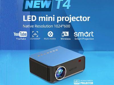 T4 Mini Projector HD WiFi Projector Home Video Projector