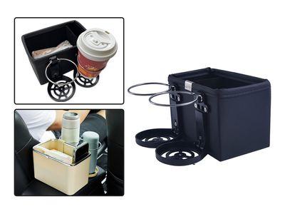 Car Storage Box Organizer Two Collapsible Cup Holders Multifunctional Storage Box