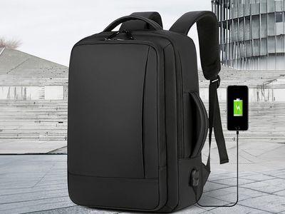 Porodo Lifestyle Water-Proof PU Backpack With USB-A Charging Port Multifunctional Large Capacity Backpack