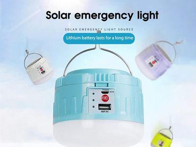 LED Camping Light USB Portable Solar Powered Solar Tent Lamp LED Emergency Light