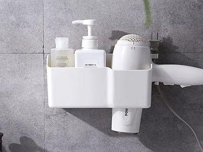 Hair Dryer Rack and toiletries Easy to install and space-saving