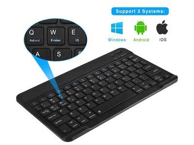 Wireless Bluetooth Keyboard Ultra-Thin Sleek Design for PC and Mobile Devices