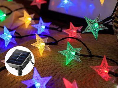 Solar Star String Lights With 8 Lighting Modes Waterproof Solar Powered