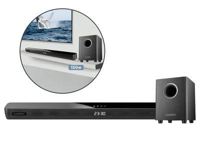 Soundtec By Porodo 2.1 Ch Soundbar With Wireless Subwoofer