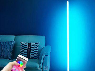 High-Quality Energy Saving RGB LED Floor Lamp 110cm With Remote Control Perfect Home Decoration