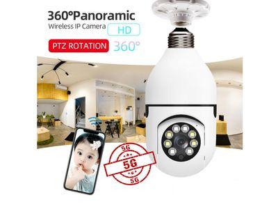 E27 bulb base 5G Wireless Panoramic WiFi Camera HD 1080P With Night Vision and Motion Sensor