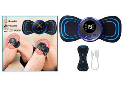 Electric Massager for Neck and Shoulder Pain Relief, 8 Massage Modes, LCD Screen, USB Charger