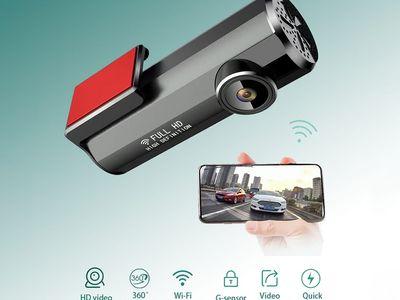 Car WiFi Dash Cam HD 1080p Night Vision AI Voice Control Video Recorder Reversing Backup Loop Camcorder 