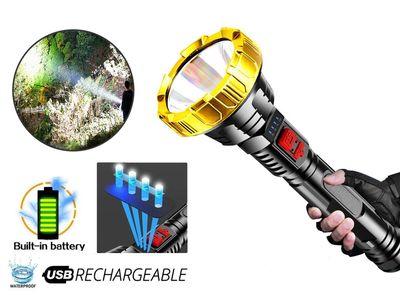 Powerful Outdoor Multifunctional LED Flashlight Waterproof Rechargeable Torch Torch with 3 Brightness Levels