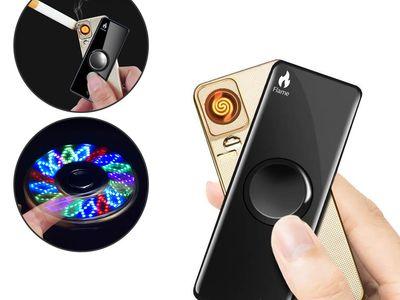 Lightweight and Eco-Friendly Rotating Electronic Cigarette Lighter with USB Charging Port