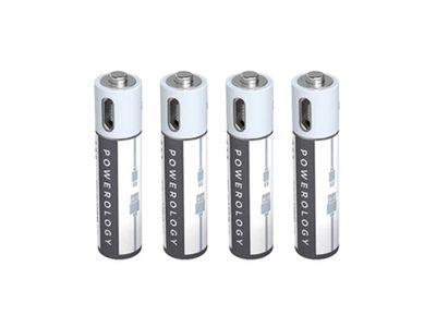 Powerology AA USB Rechargeable Battery (4pc pack)